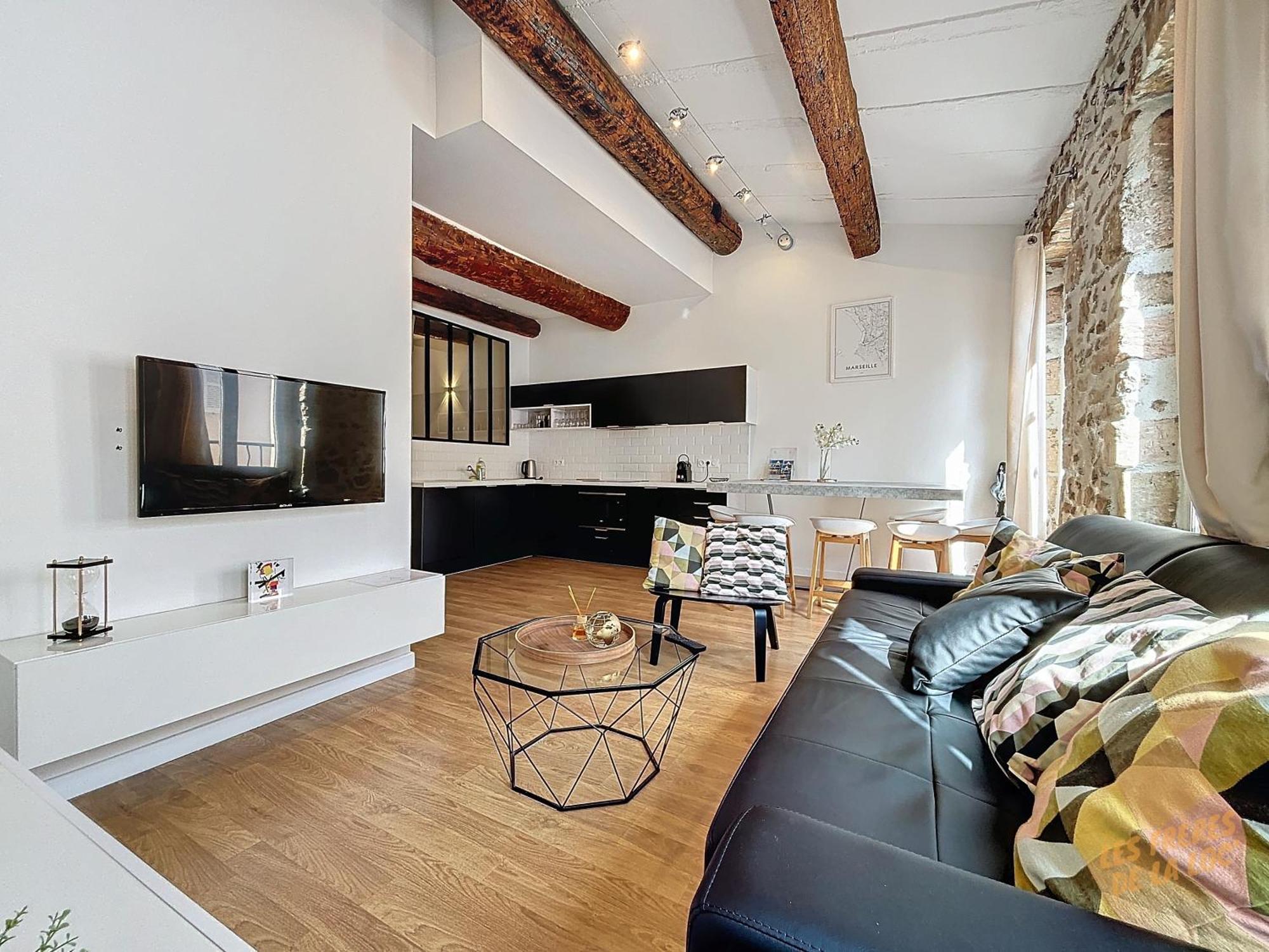 Charmant Appartement Au Vieux-Port - Climatisation - Les Freres De La Loc' Marseille Luaran gambar